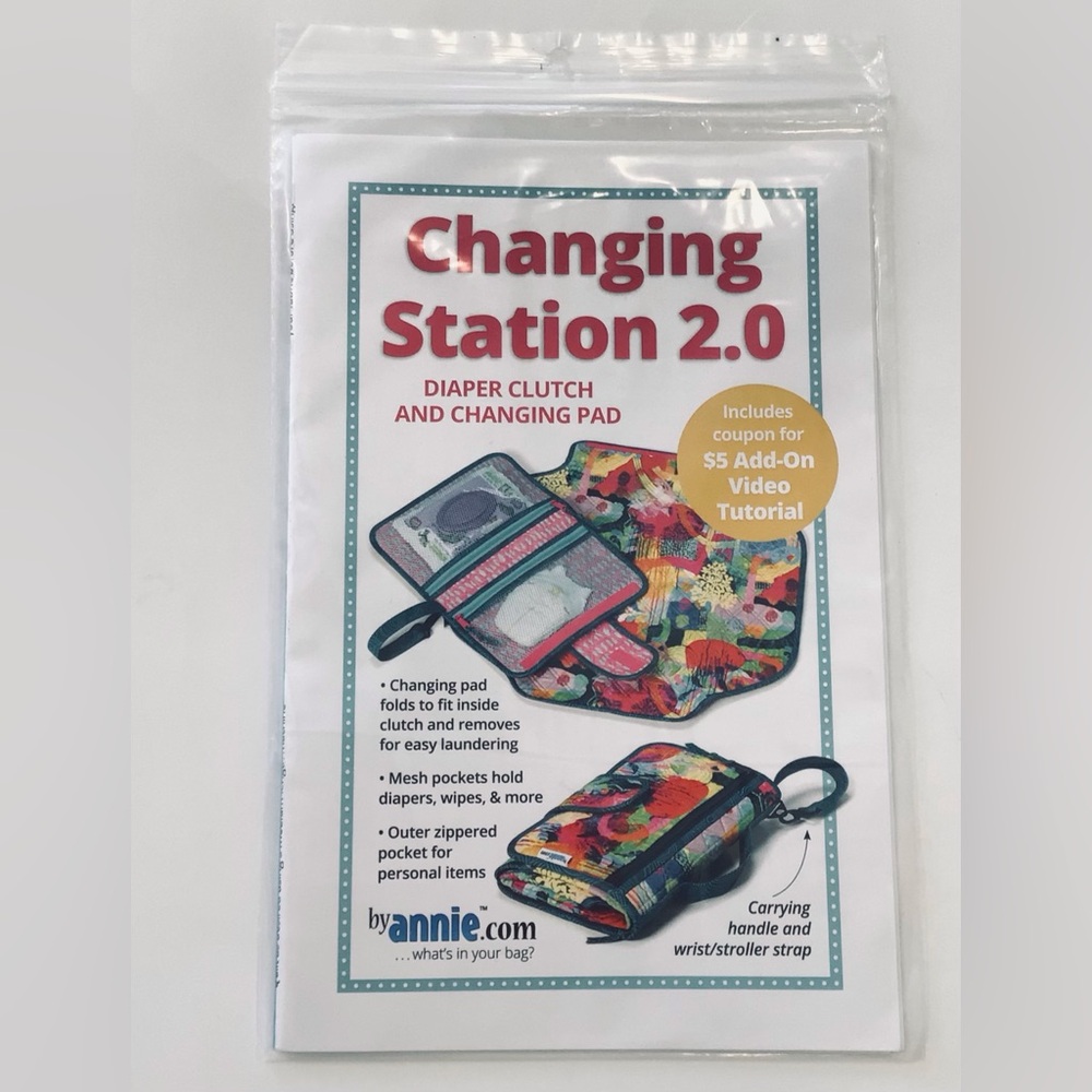 DIAPER CHANGING STATION 2.0 Sewing PATTERN By Annie Clutch and Changing Pad NEW